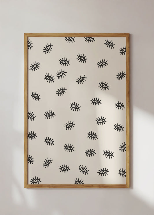Eyes All Over Pattern Print