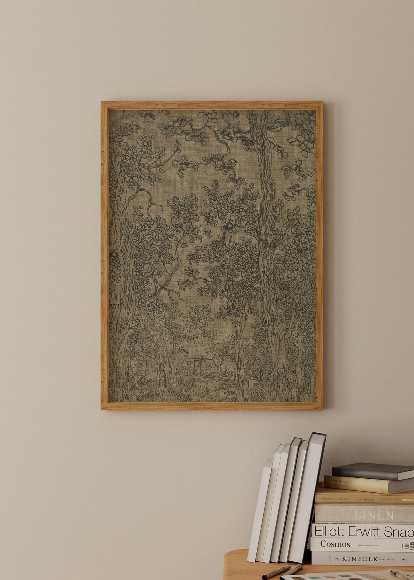 Vintage Textile Sketch Art Print