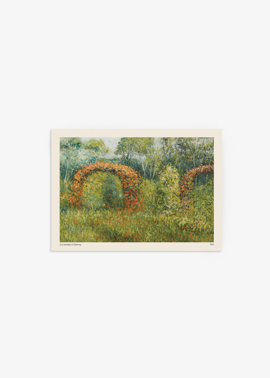 La roseraie à Giverny Poster