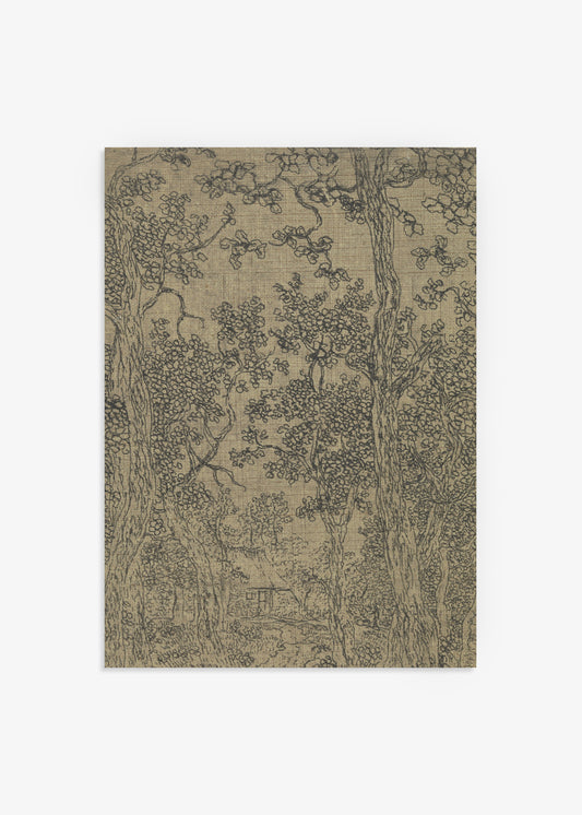 Vintage Textile Sketch Art Print