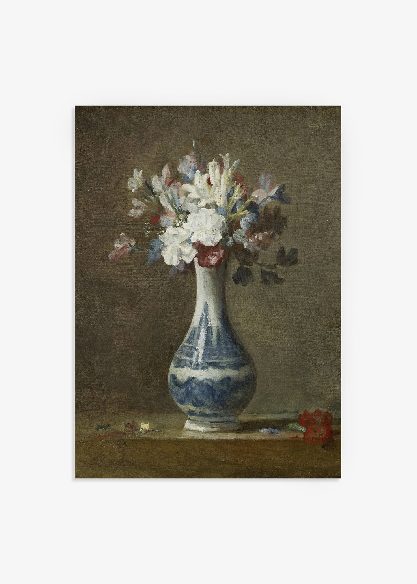 Blue Vase of Flowers Print