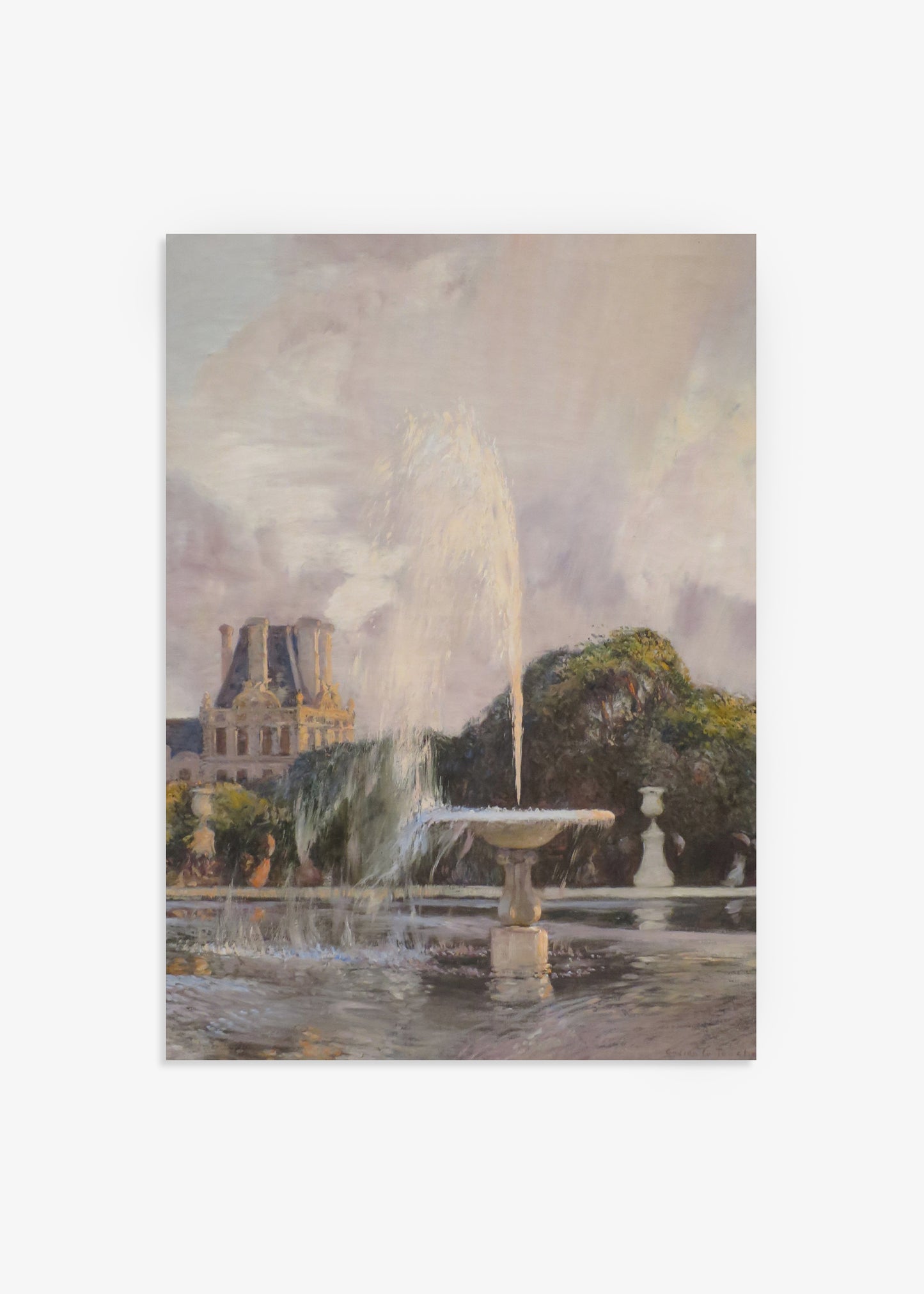 Water Fountain at Tuileries Garden Print