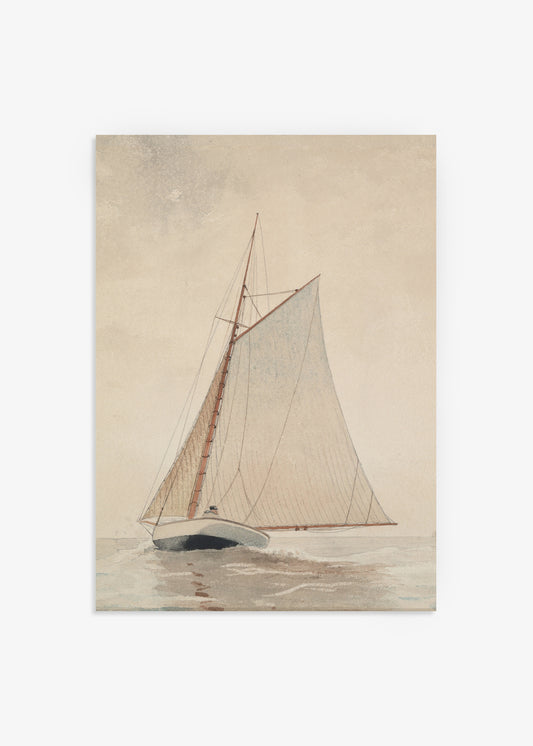 Sailing off Gloucester Print