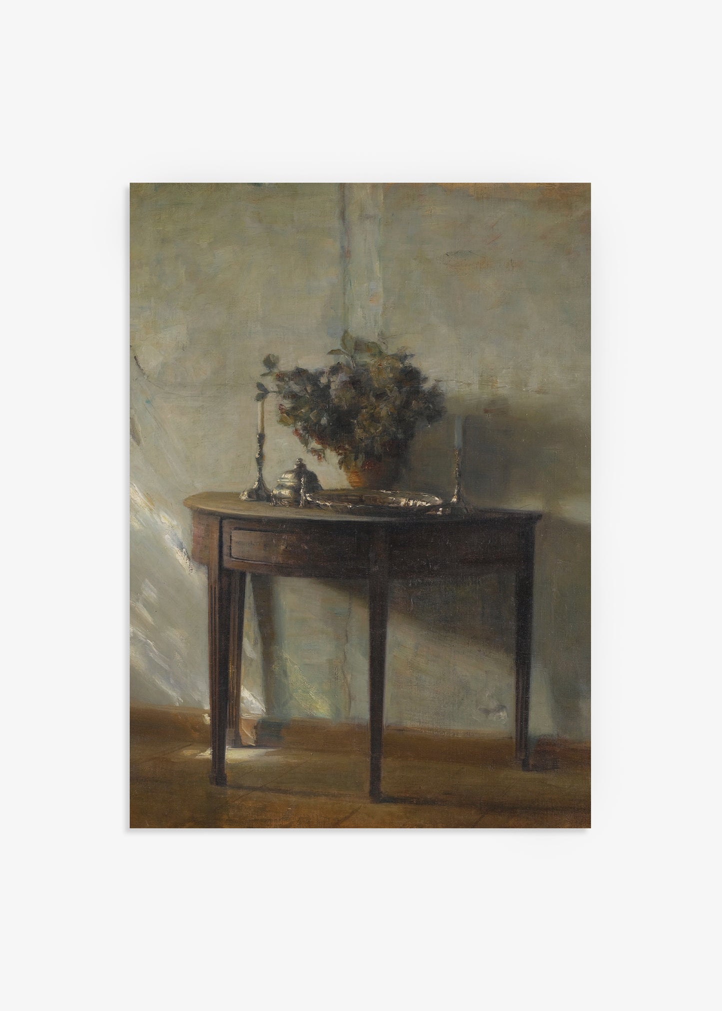 Wooden Hallway Table Print