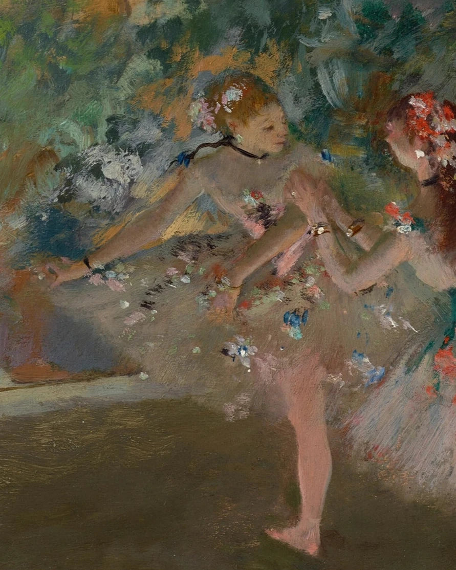 Degas - Deux danseuses sur la scène Print