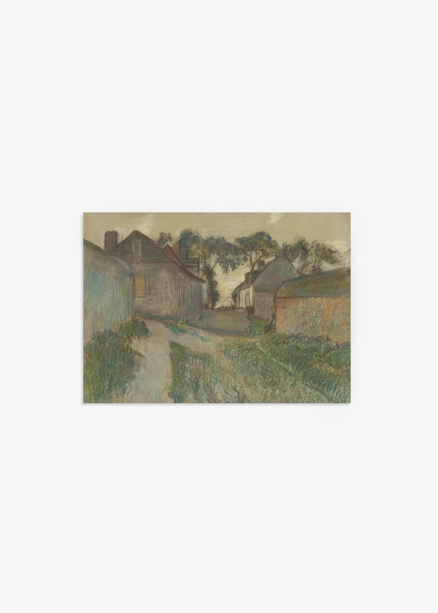 Edgar Degas - La rue Quesnoy, Saint-Valéry-sur-Somme Print