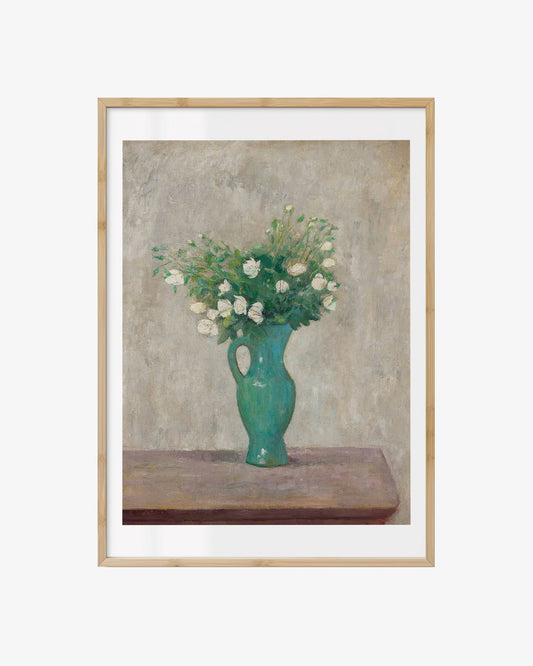 Bouquet in a Green Vase Poster