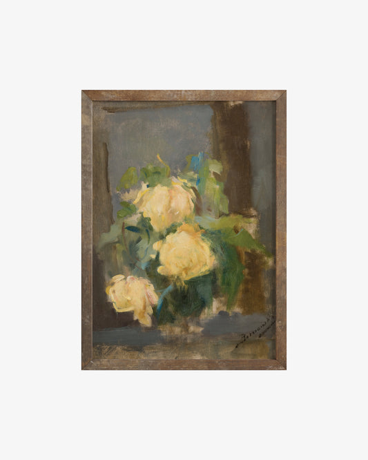 Still Life With White Roses Poster