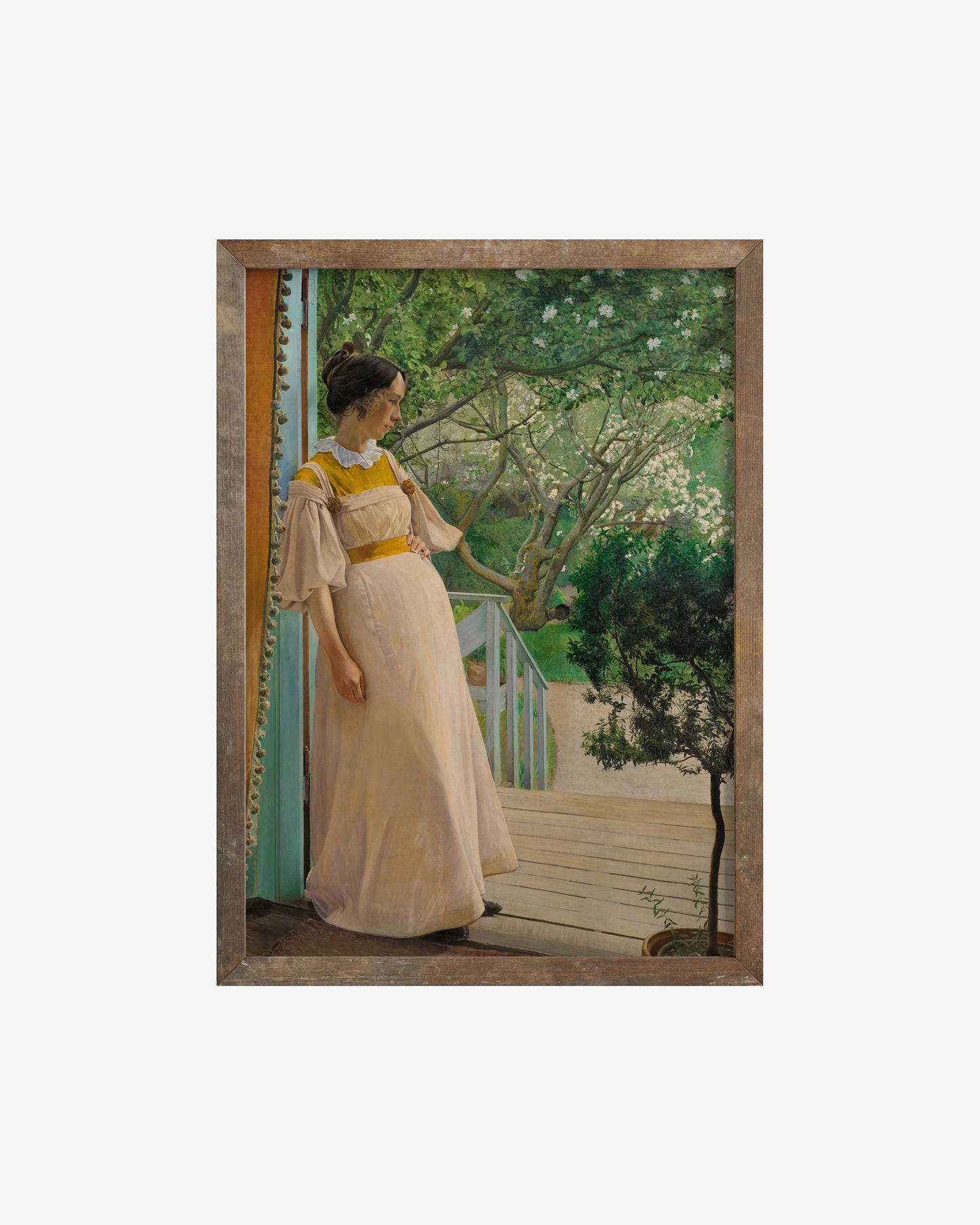 Woman Standing In Doorway Poster