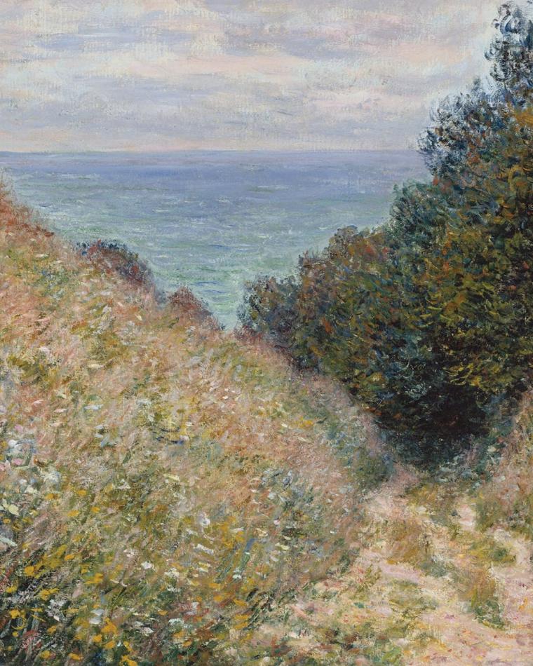 Monet - Road at La Cavée, Pourville Print